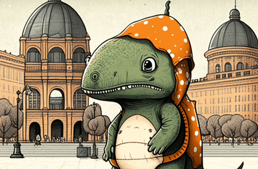 Rex, der Dinosaurier, besucht Berlin