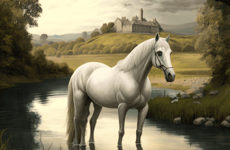 Eine Gutenachtgeschichte über ein weißes Pferd, dass sehr klug war